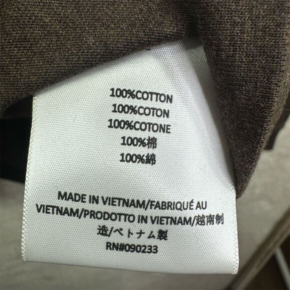 Fear of God Essentials Men's Long Sleeve Tee Brown Size L Crew Neck Oversized - Picture 8 of 13